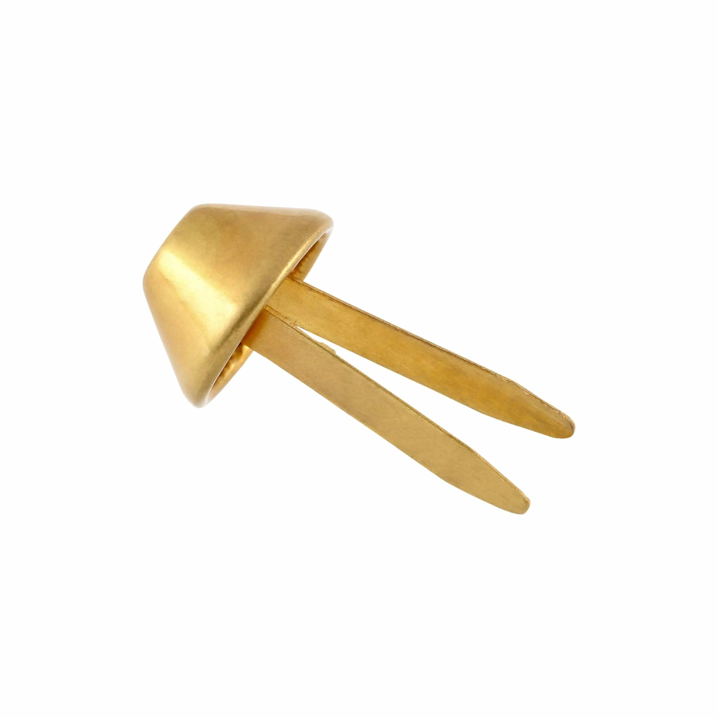 12mm Brass, Cone Handbag Bottom with Prongs, Zinc Alloy, #P-4000-12-BRS