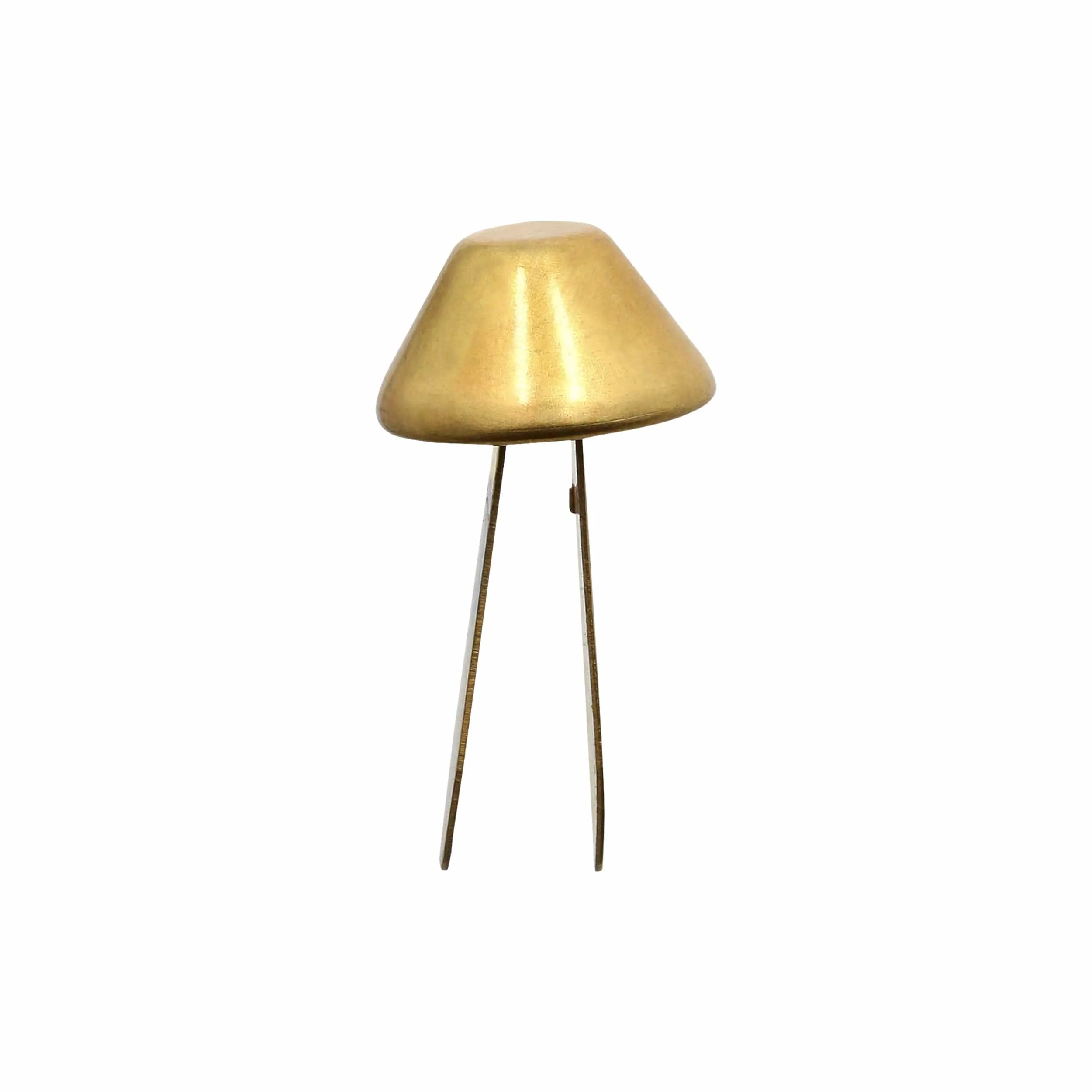 12mm Brass, Cone Handbag Bottom with Prongs, Zinc Alloy, #P-4000-12-BRS