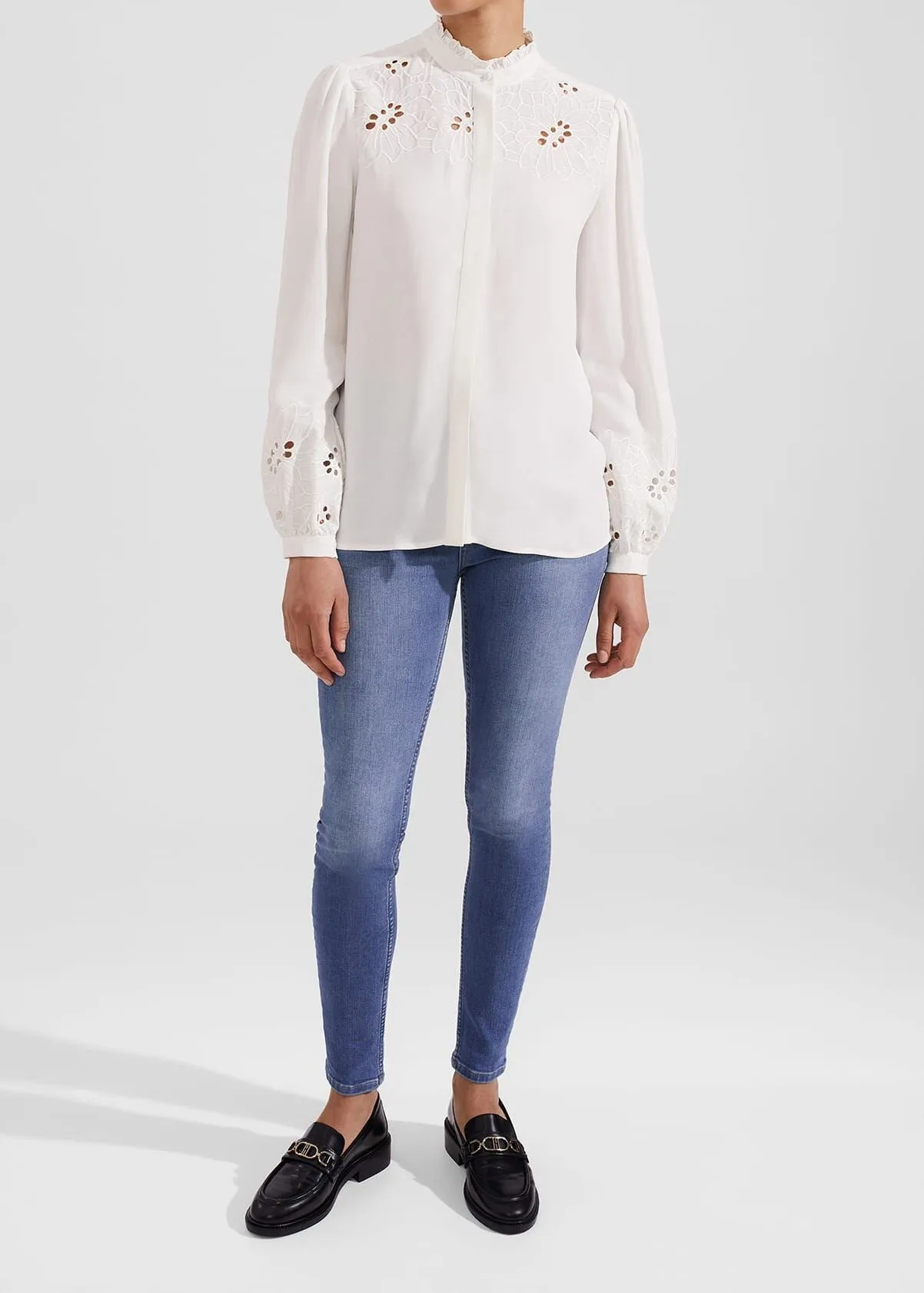 Ada Embroidered Top 0124/6035/9021l00 Ivory