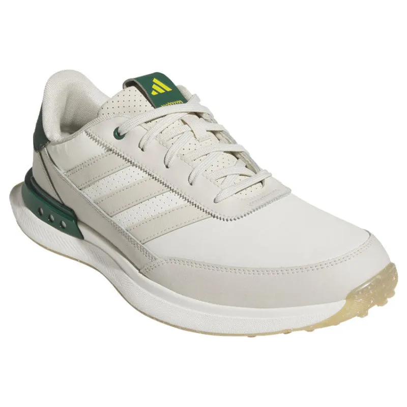 Adidas S2G SL Leather Golf Shoes - Off White/Alumina/Collegiate Green