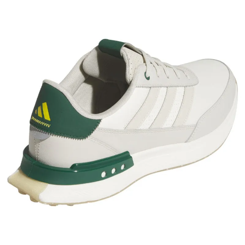 Adidas S2G SL Leather Golf Shoes - Off White/Alumina/Collegiate Green