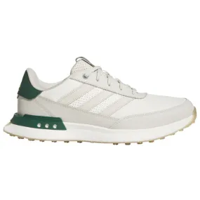 Adidas S2G SL Leather Golf Shoes - Off White/Alumina/Collegiate Green
