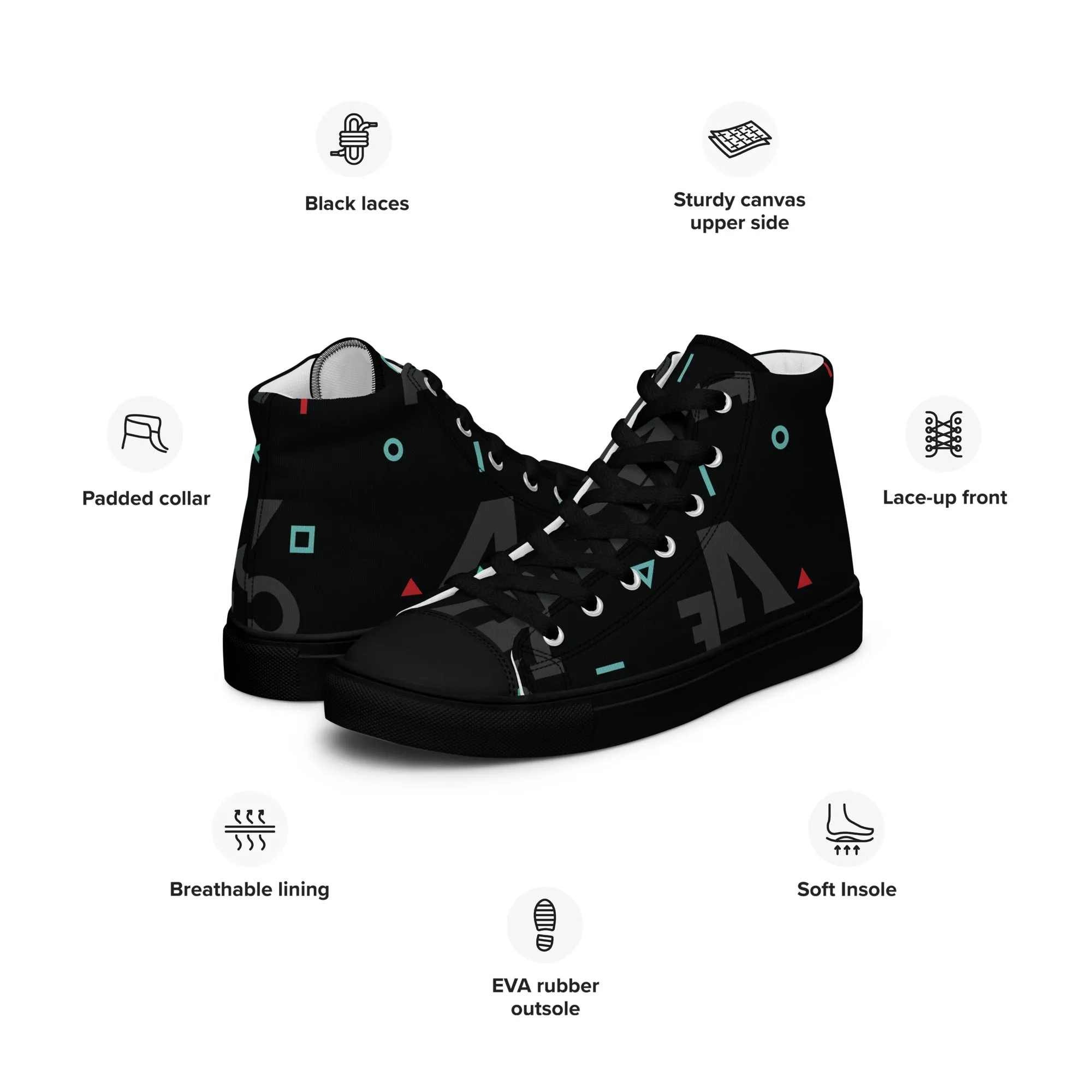 AFRICA IS THE FUTURE Men’s High Top Canvas Shoes
