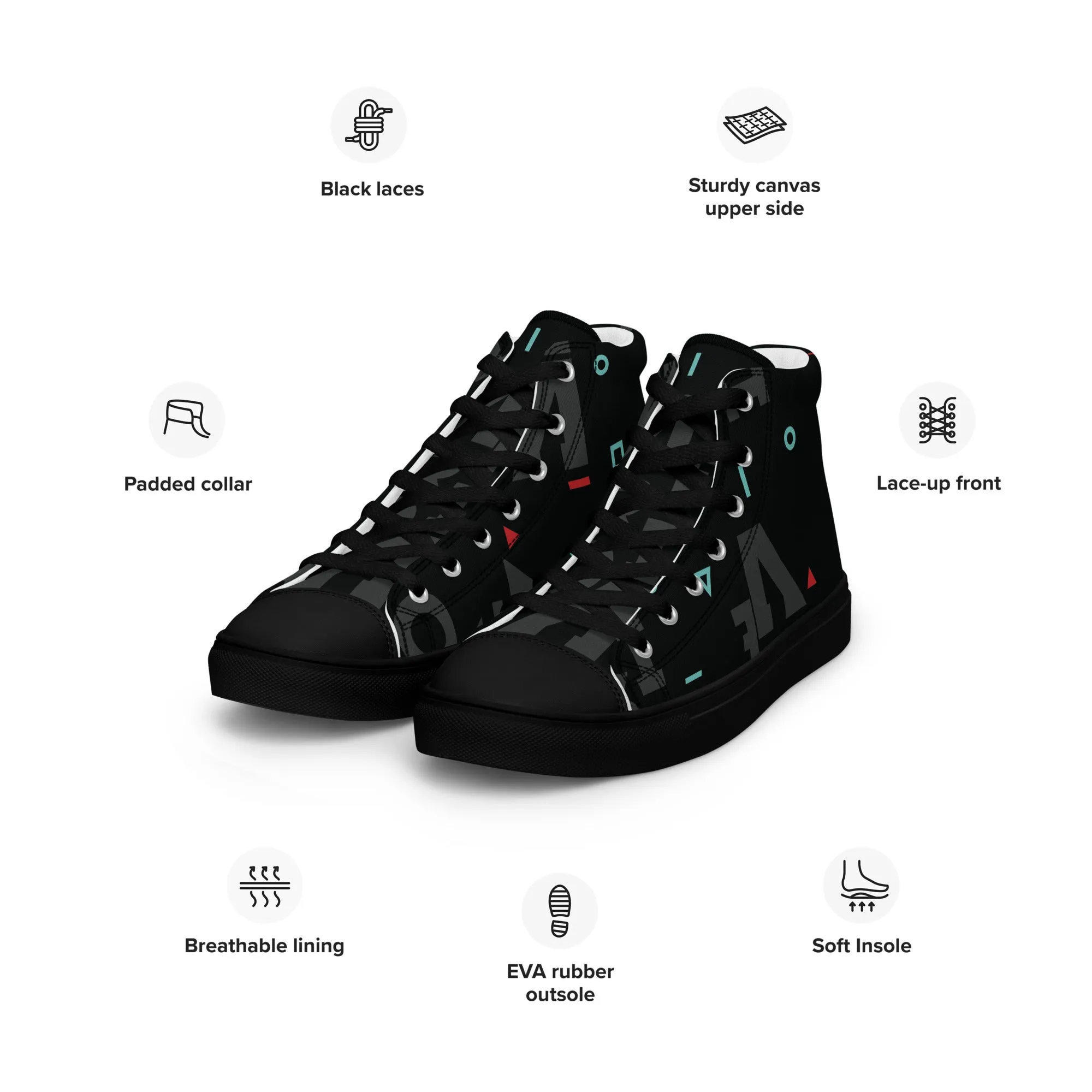 AFRICA IS THE FUTURE Men’s High Top Canvas Shoes