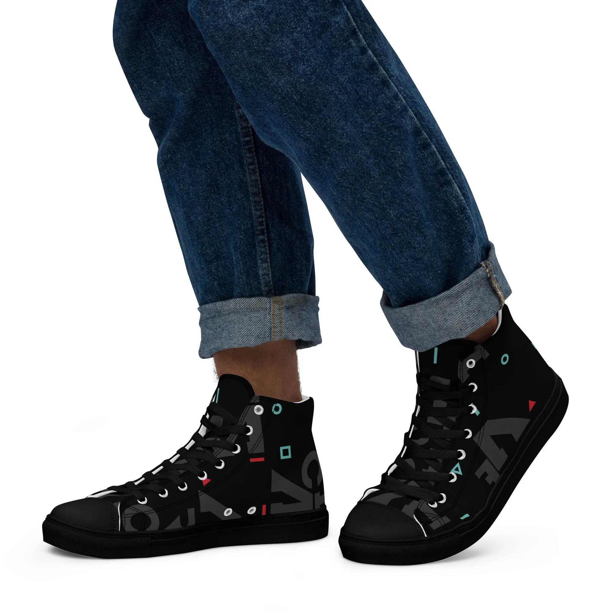 AFRICA IS THE FUTURE Men’s High Top Canvas Shoes