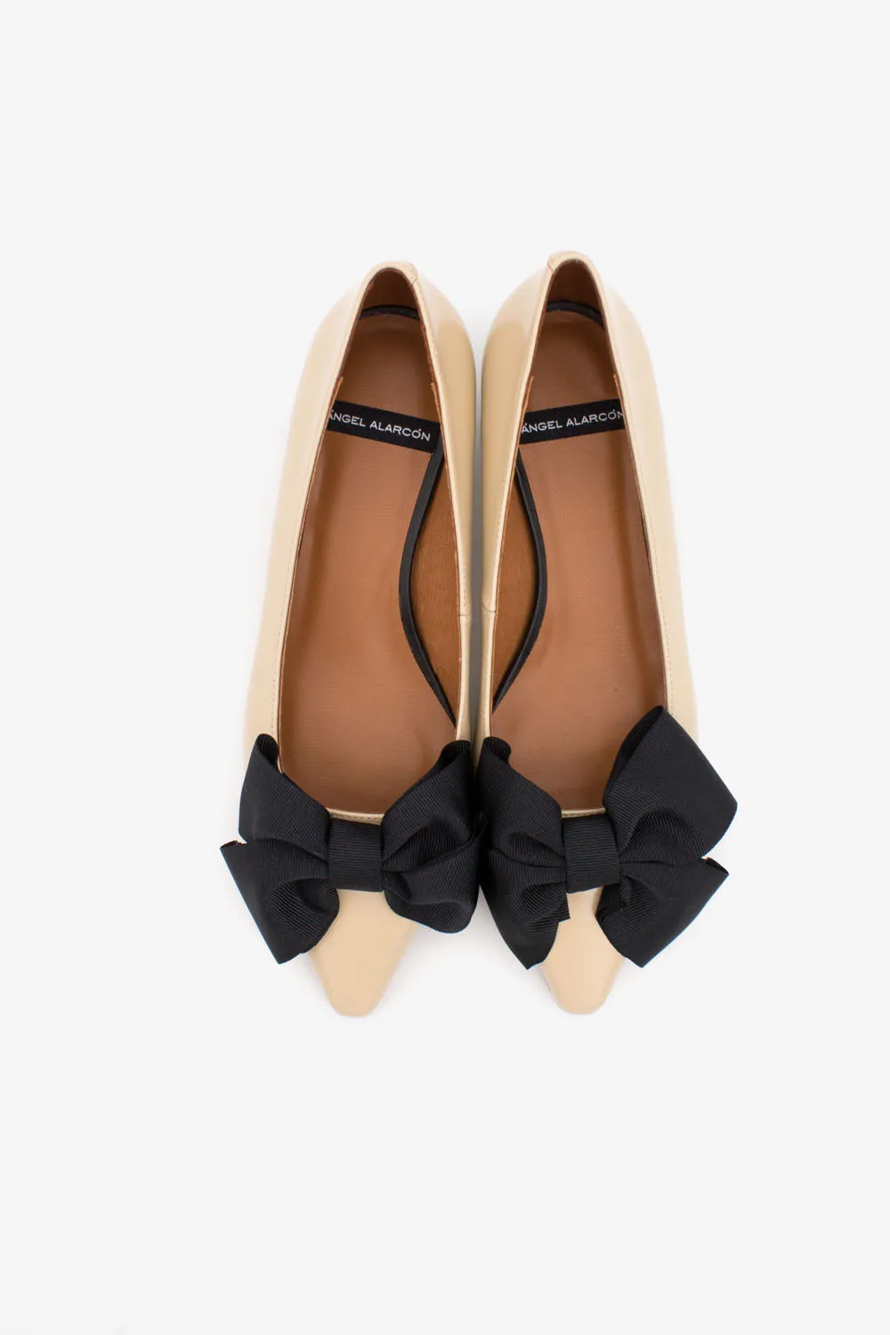 Angel Alarcon Cream Kitten Heel Pump|24628273C