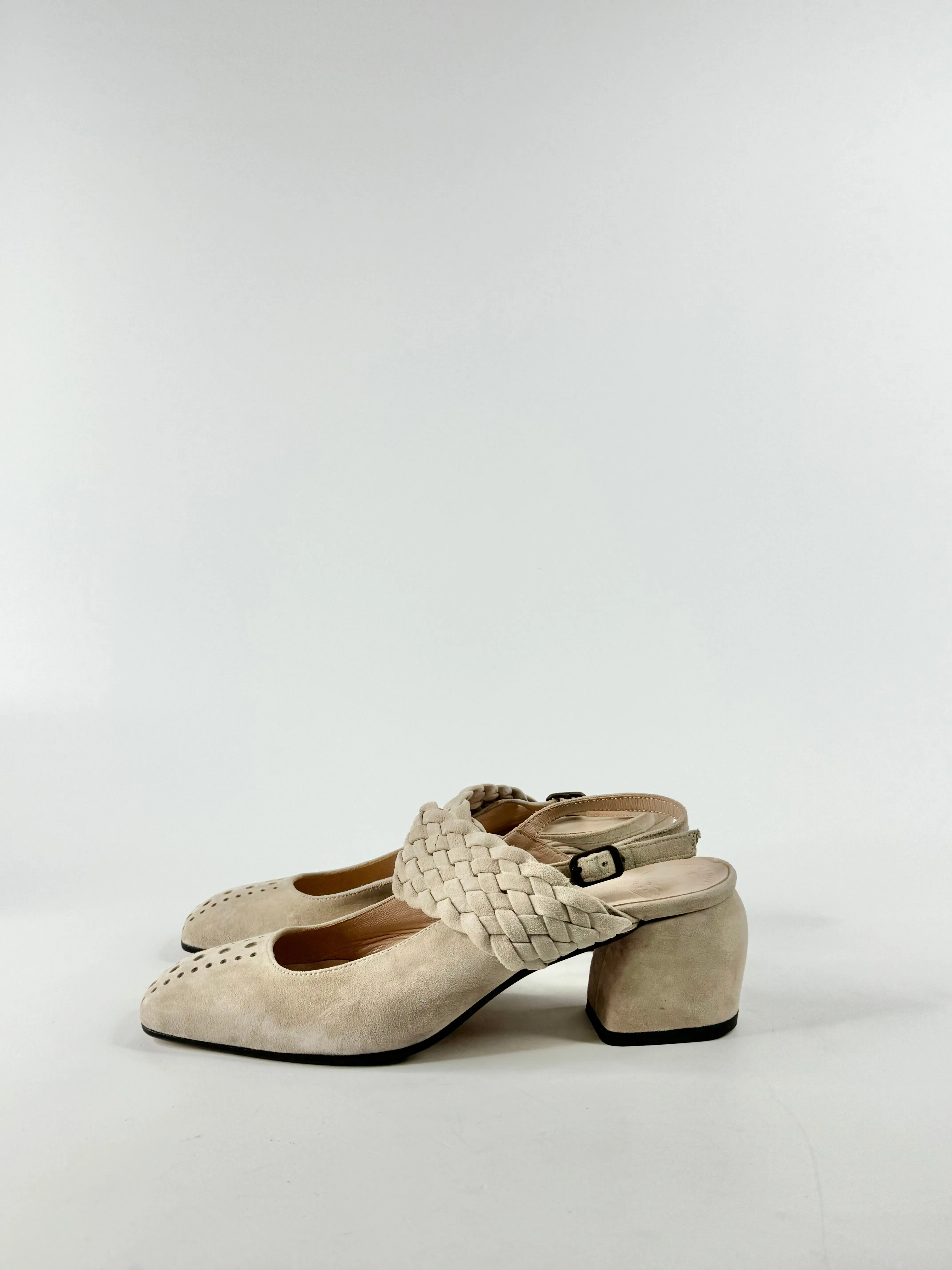Beau Coops Buff Suede Heels - EU39