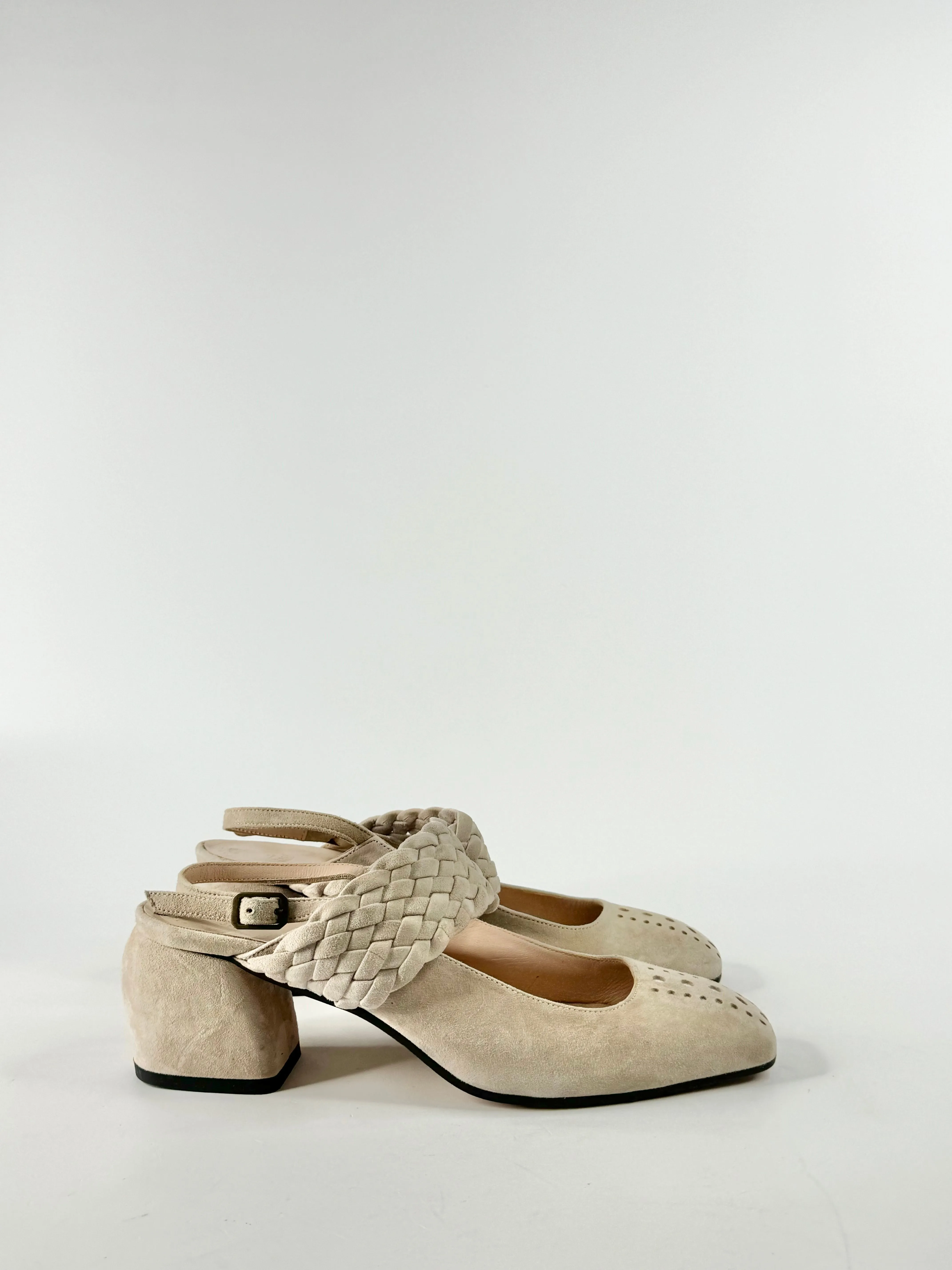 Beau Coops Buff Suede Heels - EU39