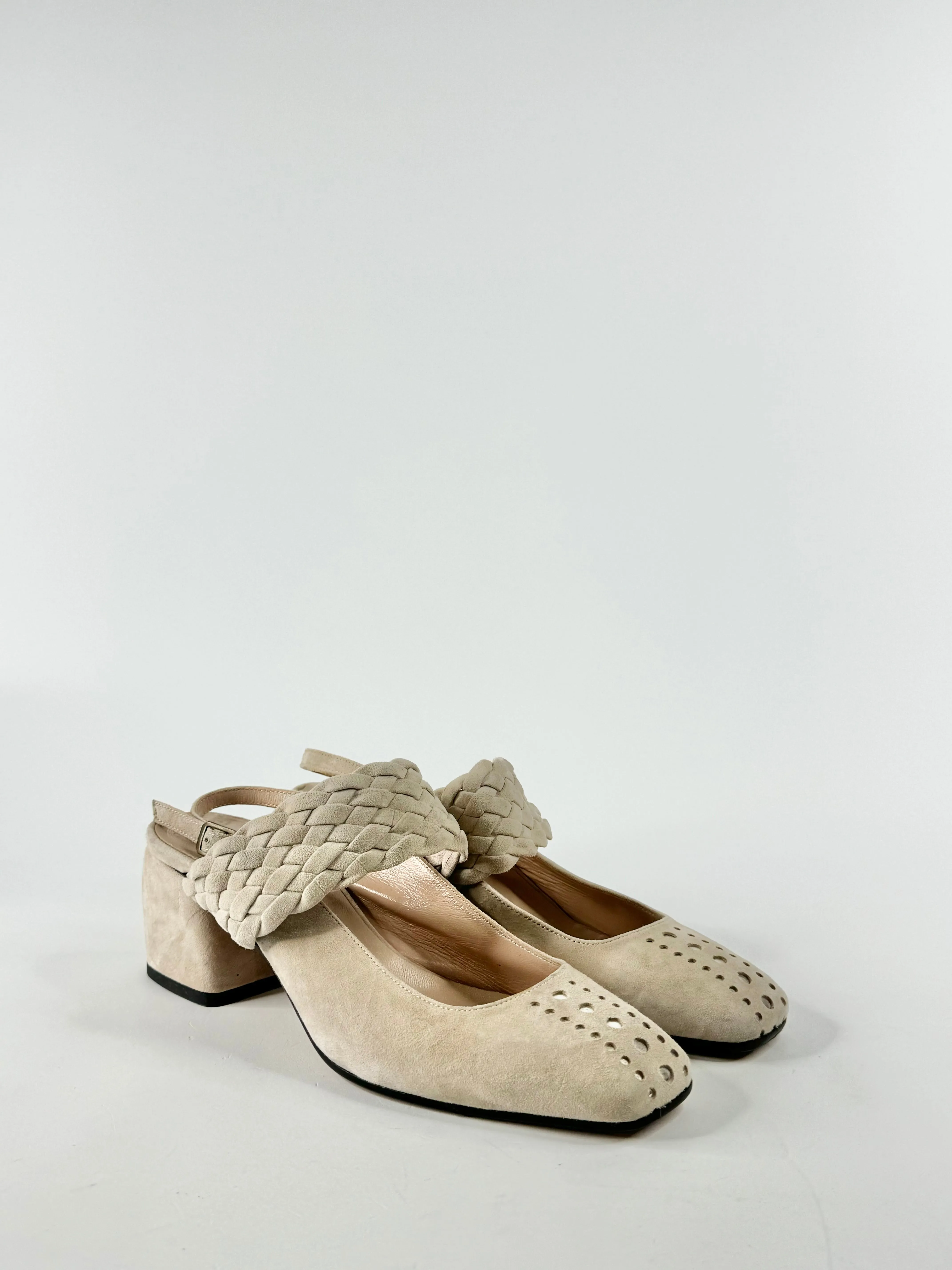Beau Coops Buff Suede Heels - EU39