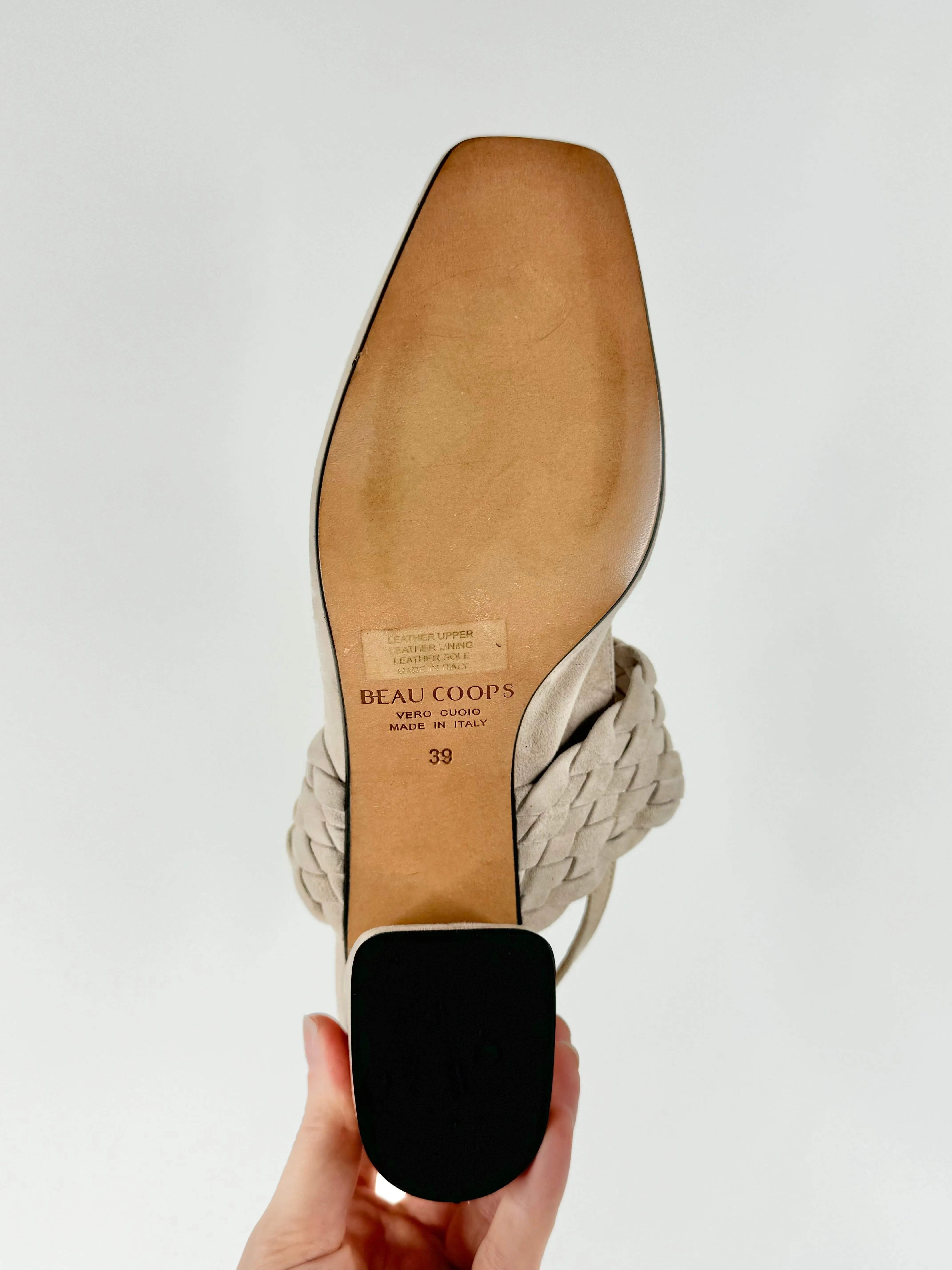 Beau Coops Buff Suede Heels - EU39