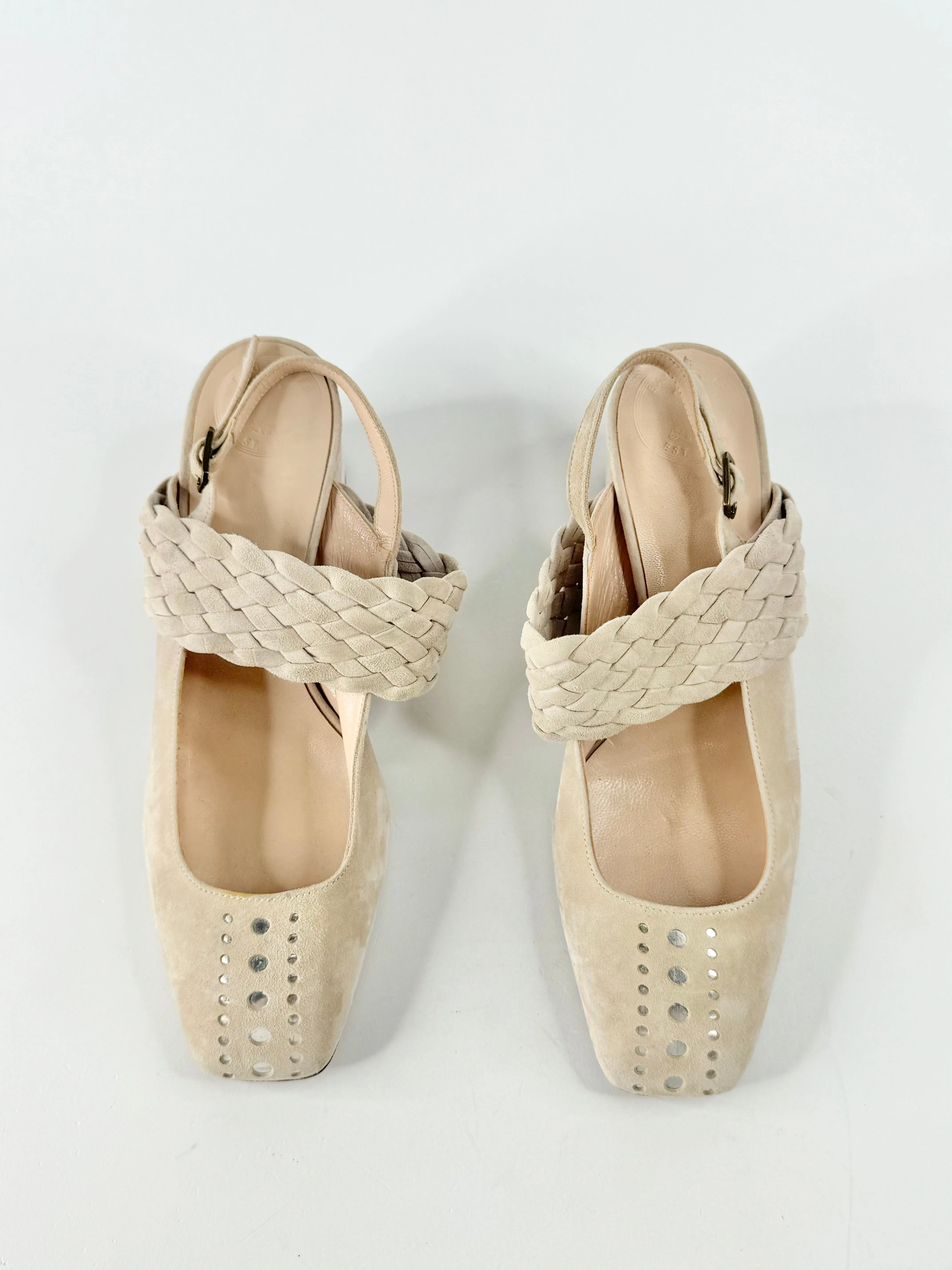 Beau Coops Buff Suede Heels - EU39