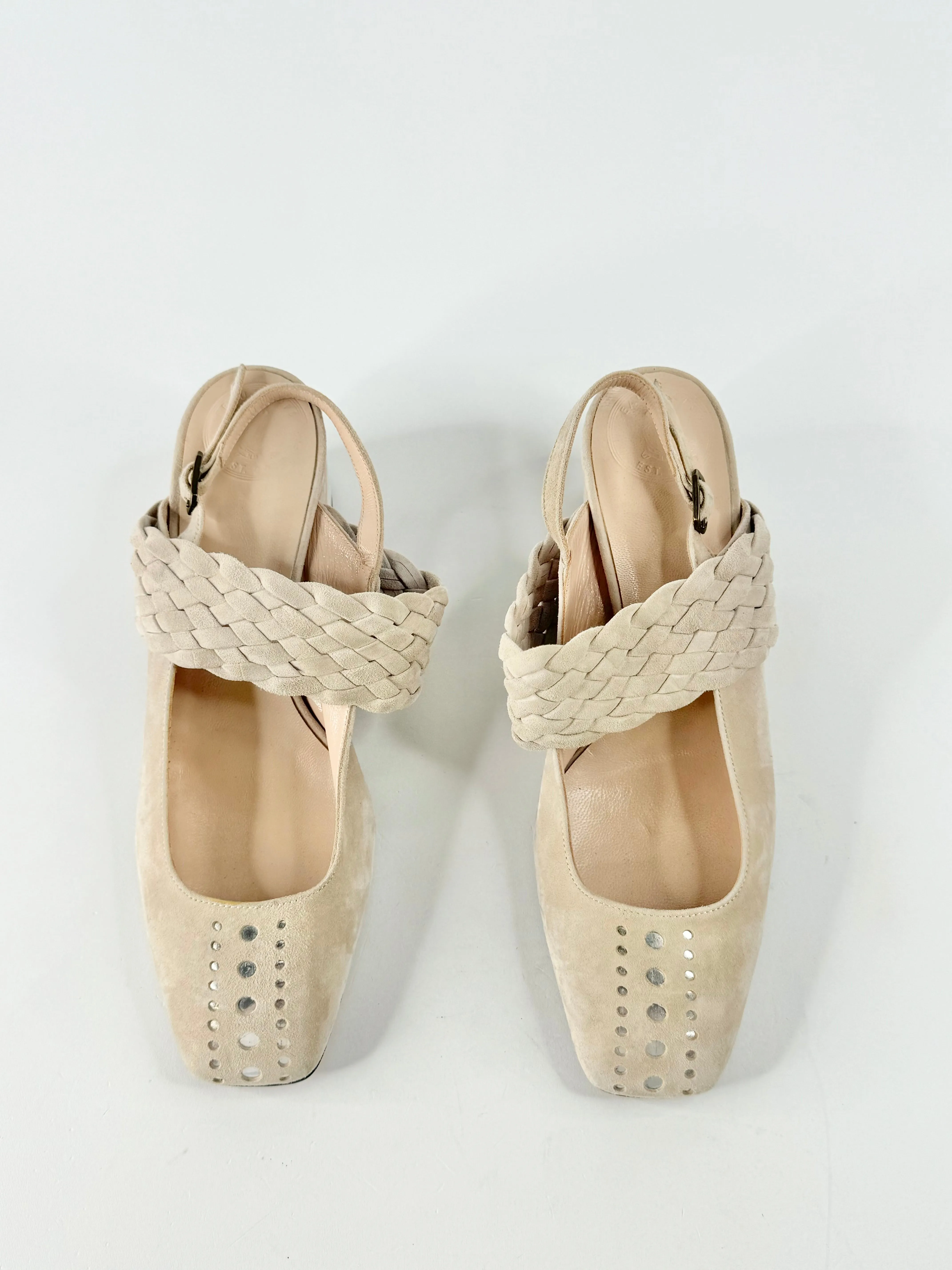 Beau Coops Buff Suede Heels - EU39
