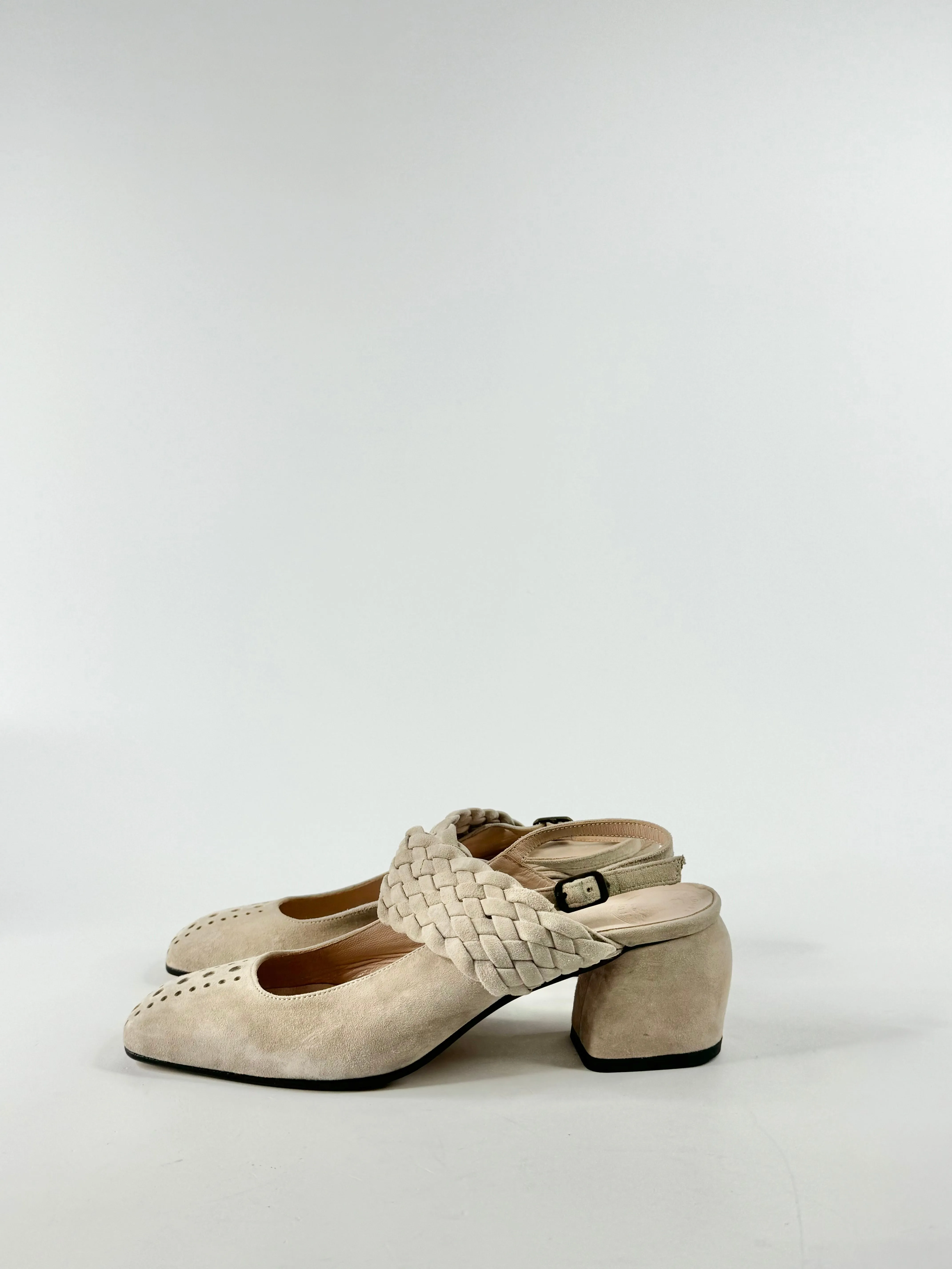 Beau Coops Buff Suede Heels - EU39