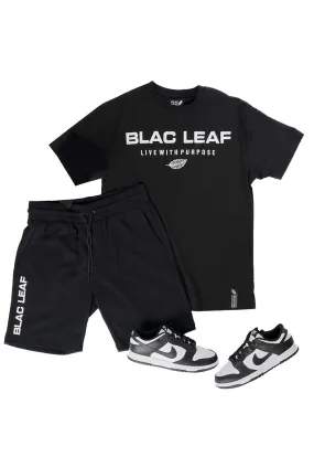 Black Essential Shirt, and Essential Shorts Combo