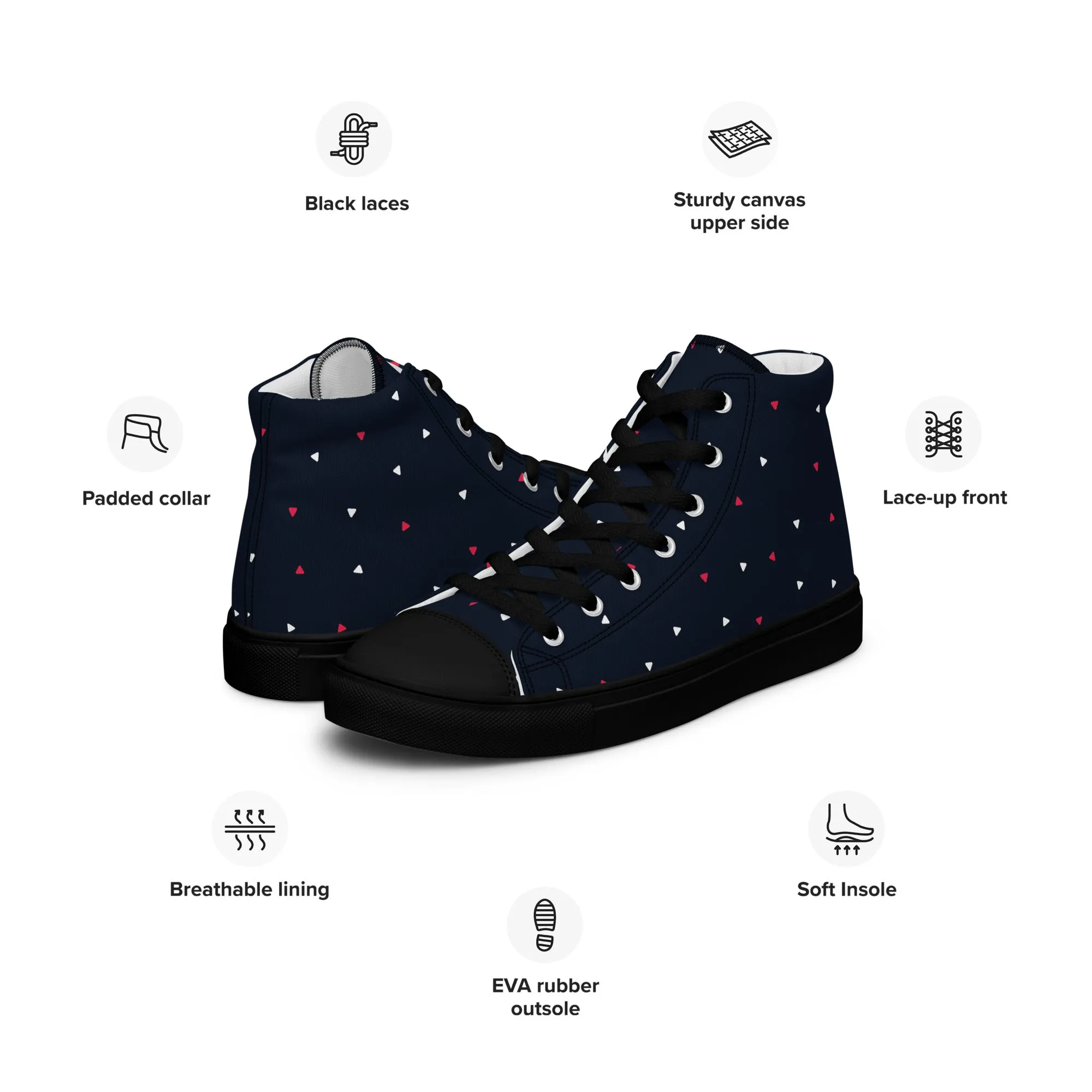 CELEBRATE GOOD TIMES Men’s High Top Canvas Shoes