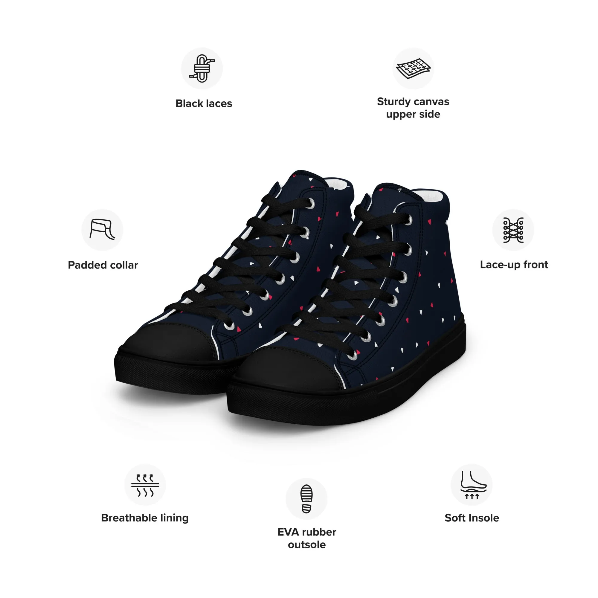 CELEBRATE GOOD TIMES Men’s High Top Canvas Shoes