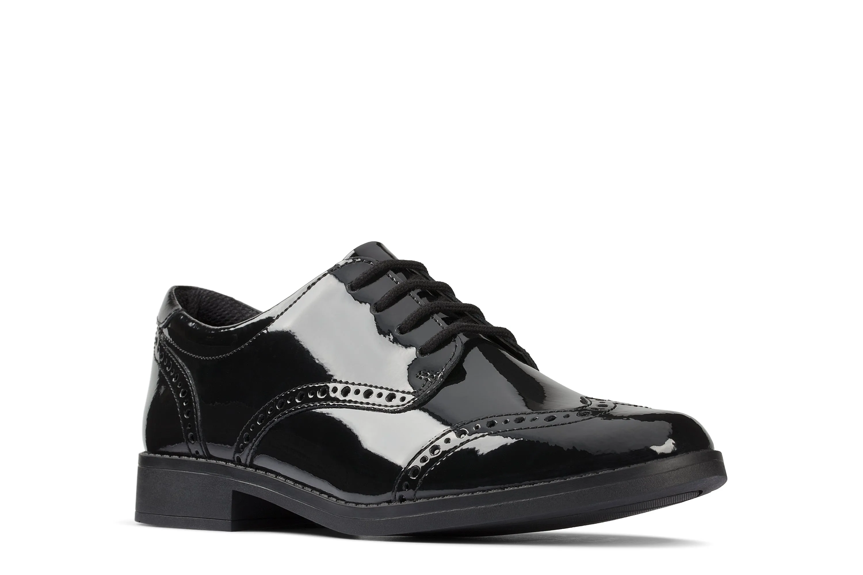 Clarks Aubrie Craft Y Black Patent