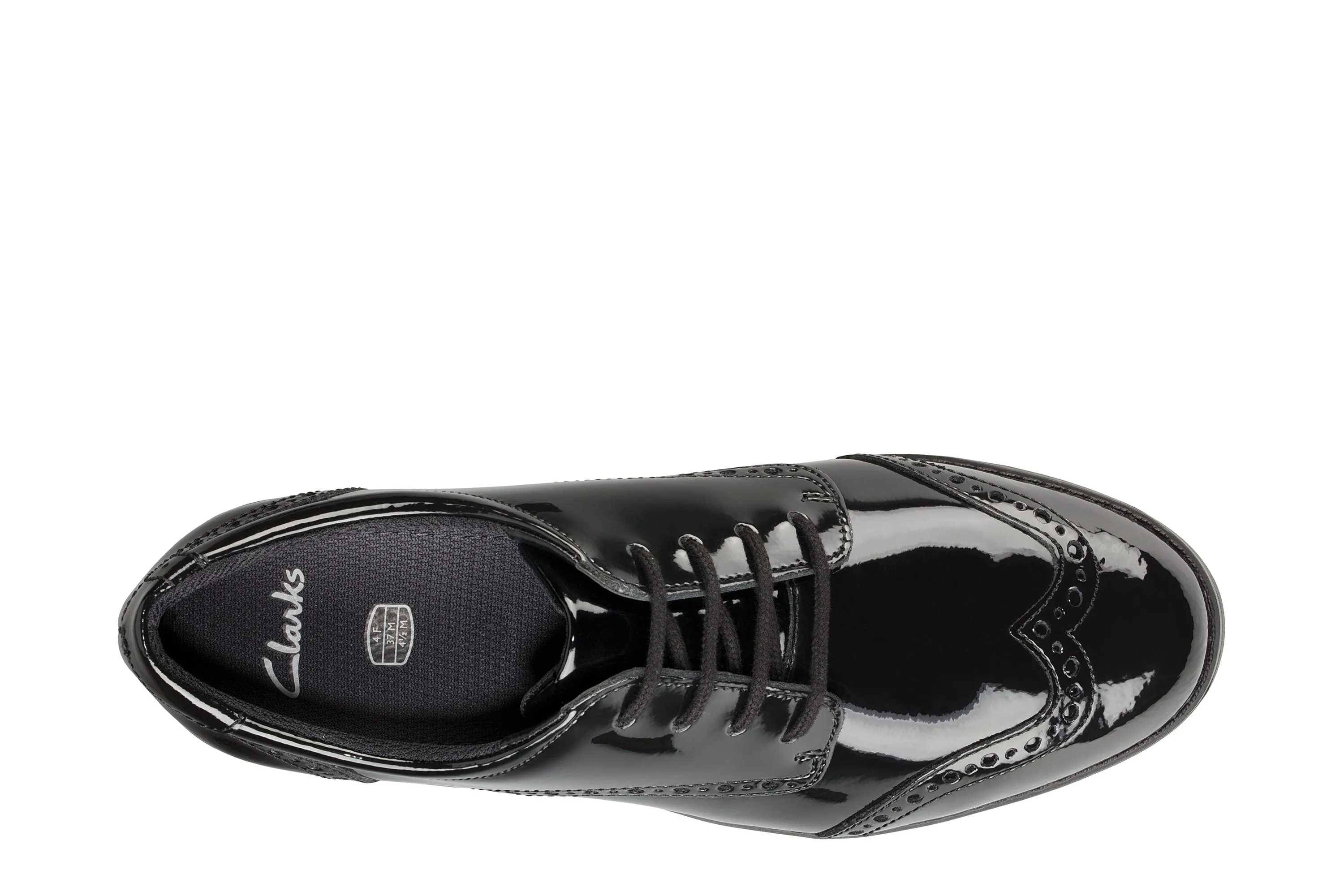 Clarks Aubrie Craft Y Black Patent
