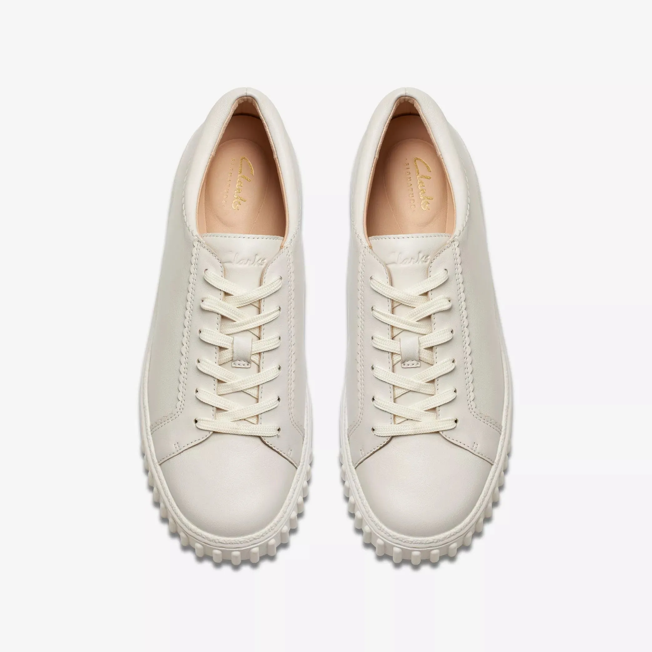 Clarks Women's Mayhill Walk Shoes- Off White Leather