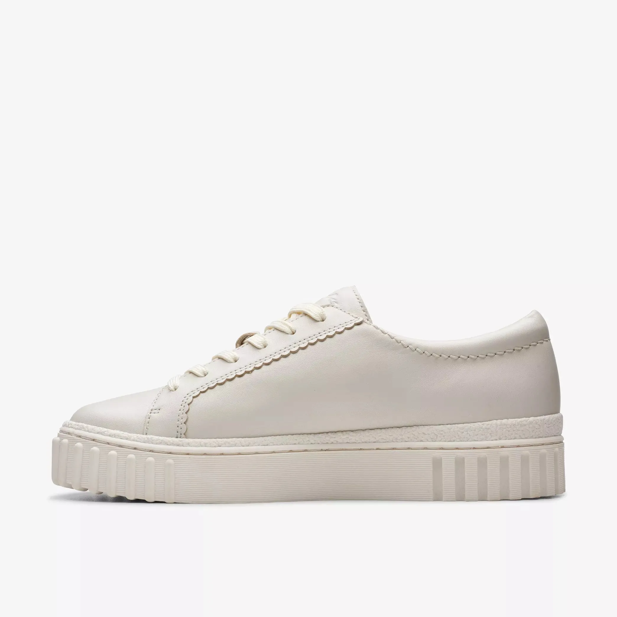Clarks Women's Mayhill Walk Shoes- Off White Leather