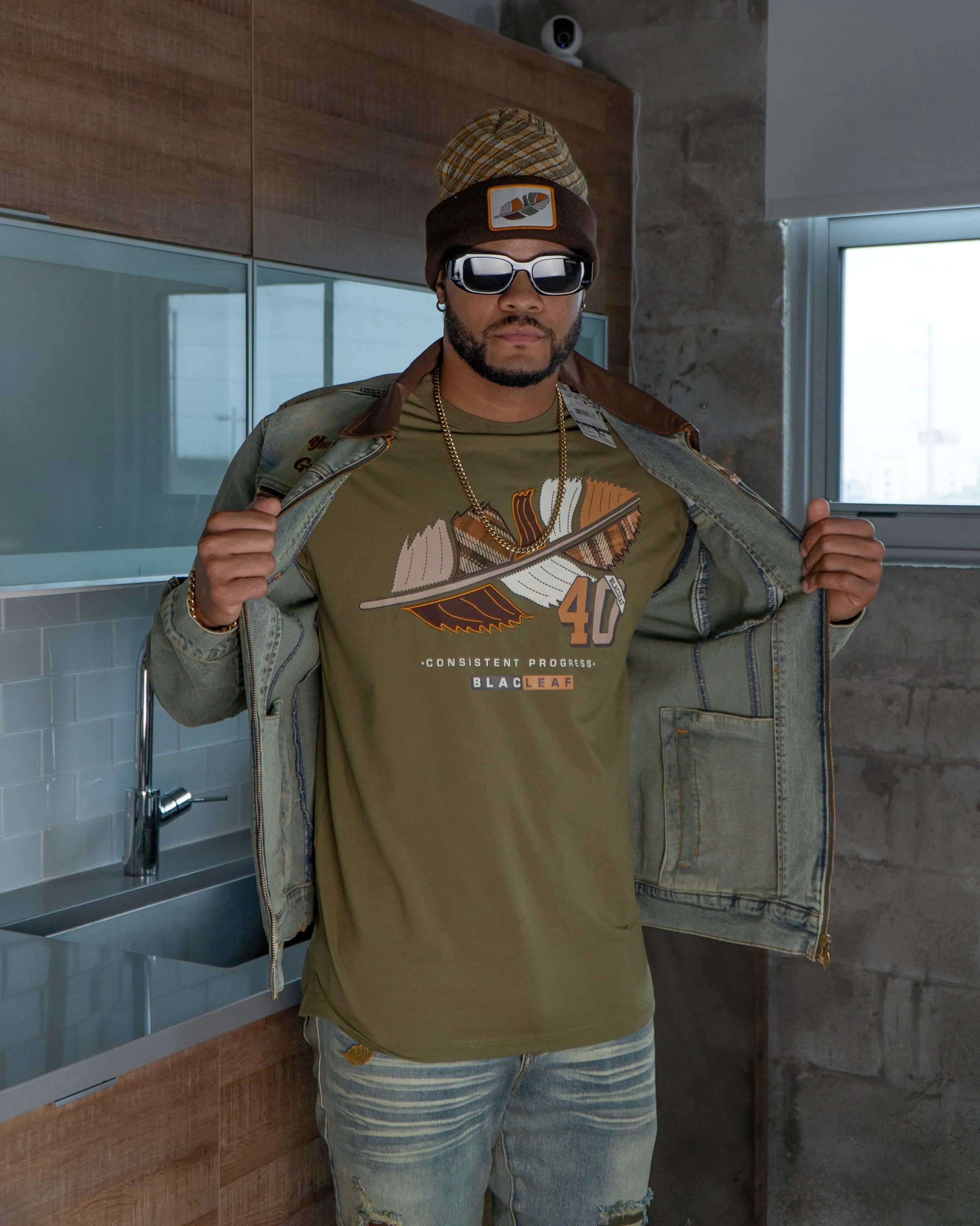 Consistent Progress Olive Tee, and Olive Classic Joggers Combo (Shoe Not Included)