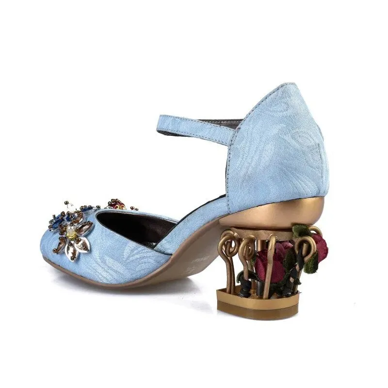 Crystal Mary Jane Heels