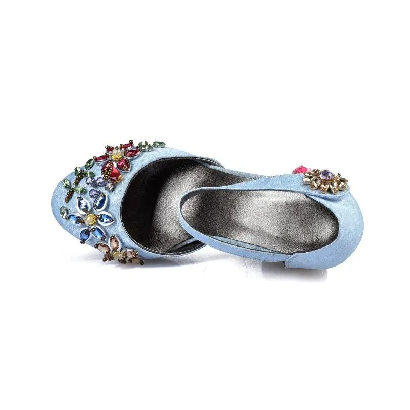 Crystal Mary Jane Heels