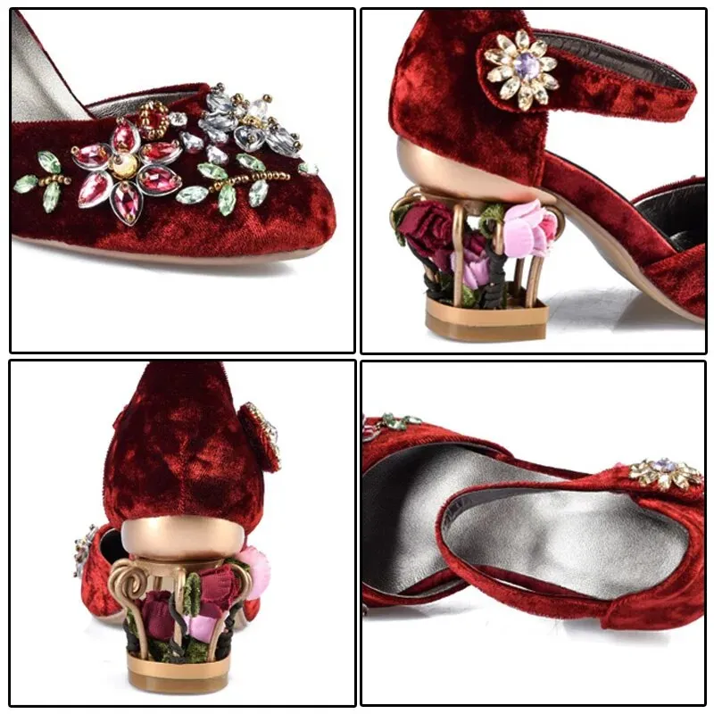 Crystal Mary Jane Heels