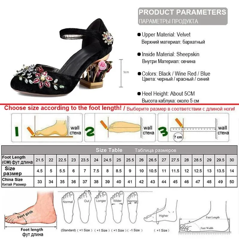 Crystal Mary Jane Heels