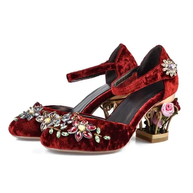 Crystal Mary Jane Heels