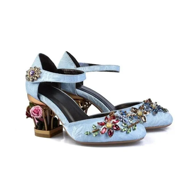 Crystal Mary Jane Heels