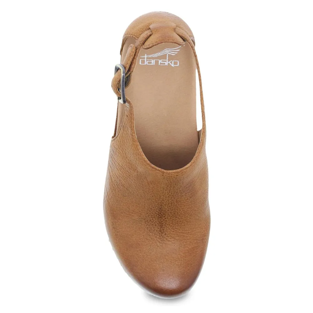 Dansko Sassy Tan Milled Burnished Leather Heel (Women's)