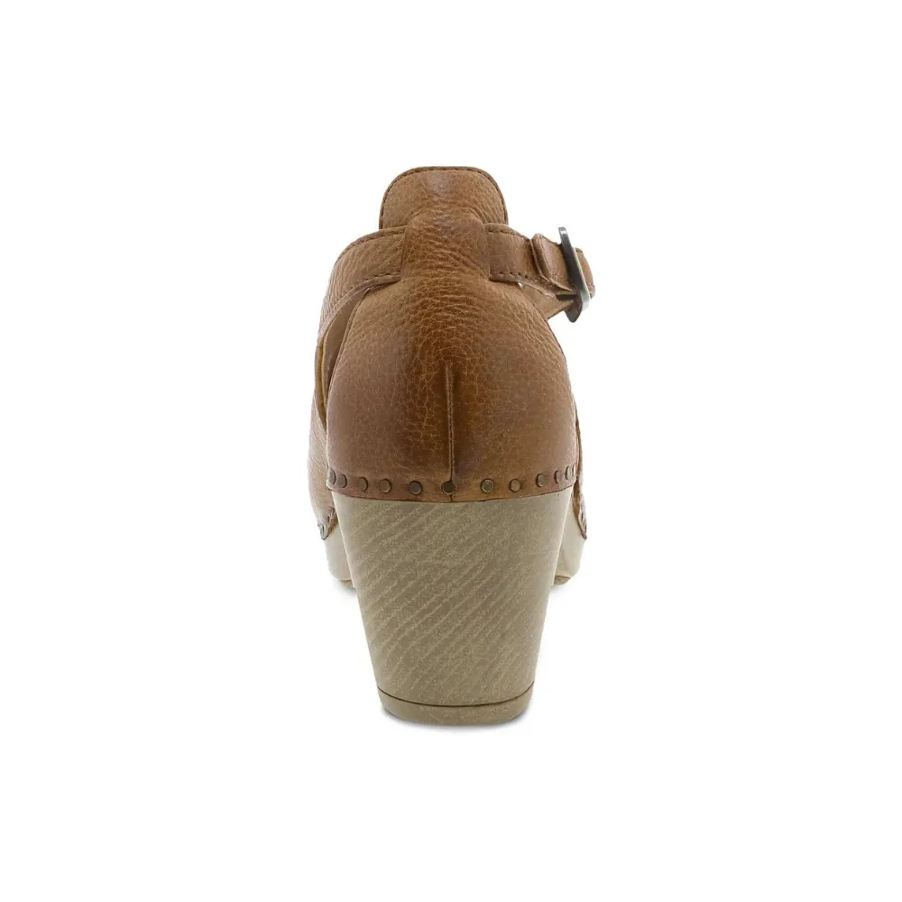 Dansko Sassy Tan Milled Burnished Leather Heel (Women's)