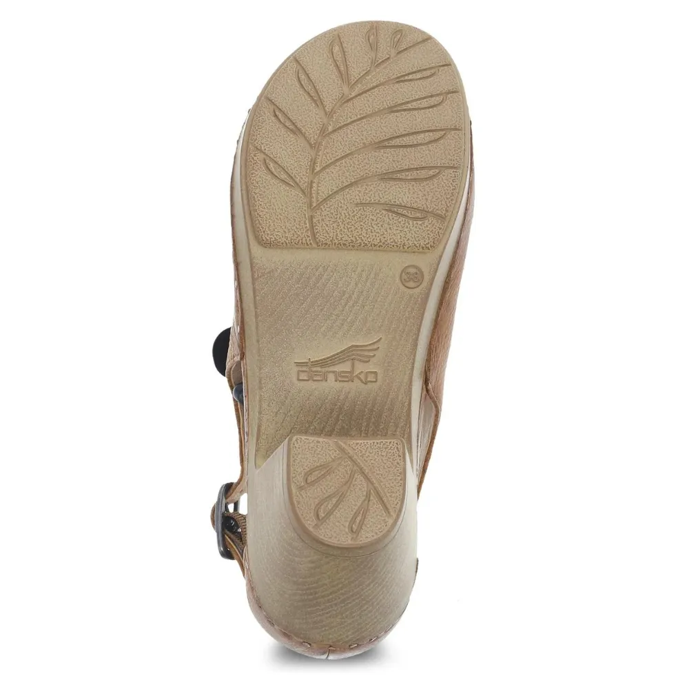 Dansko Sassy Tan Milled Burnished Leather Heel (Women's)