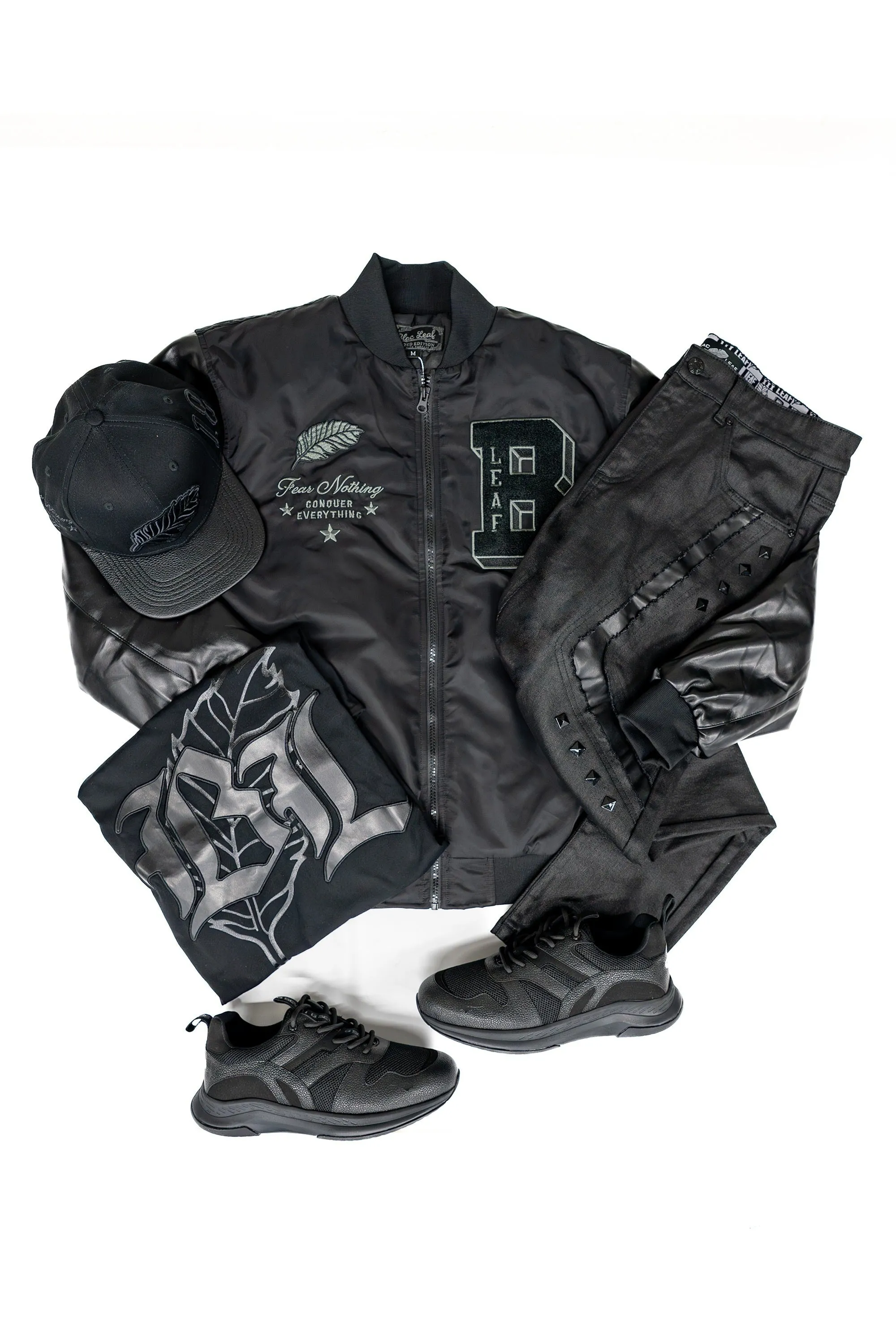 Fear Nothing Bomber Jacket, Jeans, and Shirt Combo (Shoes & Hat Not Included)