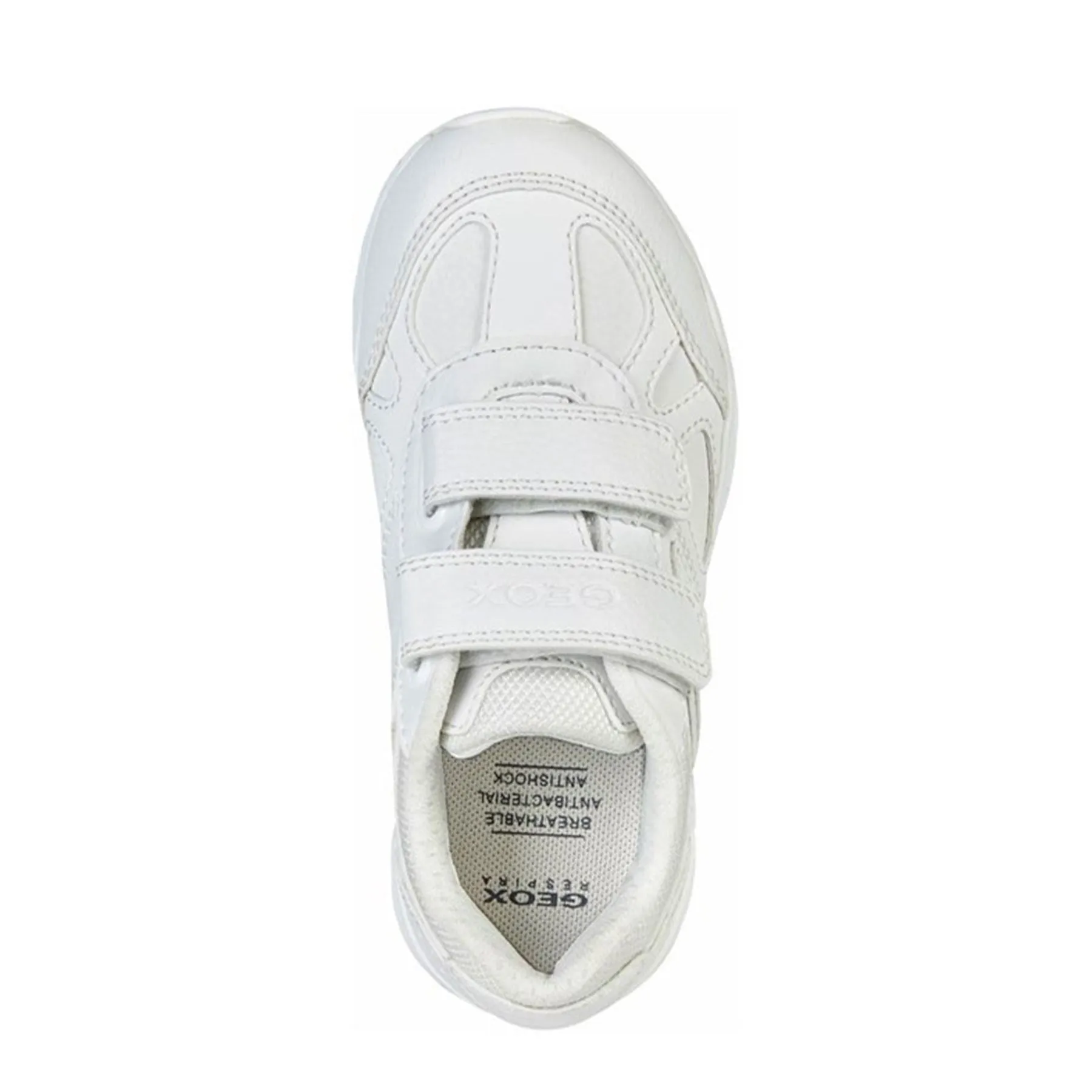 Geox Boys White Touch Fastening Pavel School Shoes