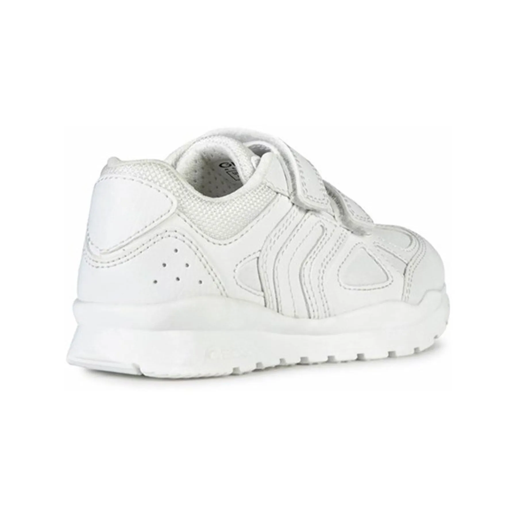 Geox Boys White Touch Fastening Pavel School Shoes