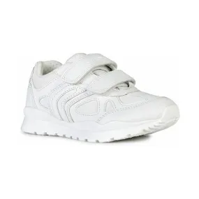 Geox Boys White Touch Fastening Pavel School Shoes