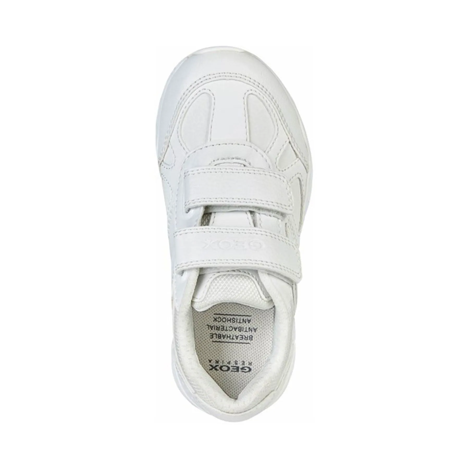 Geox Boys White Touch Fastening Pavel School Shoes