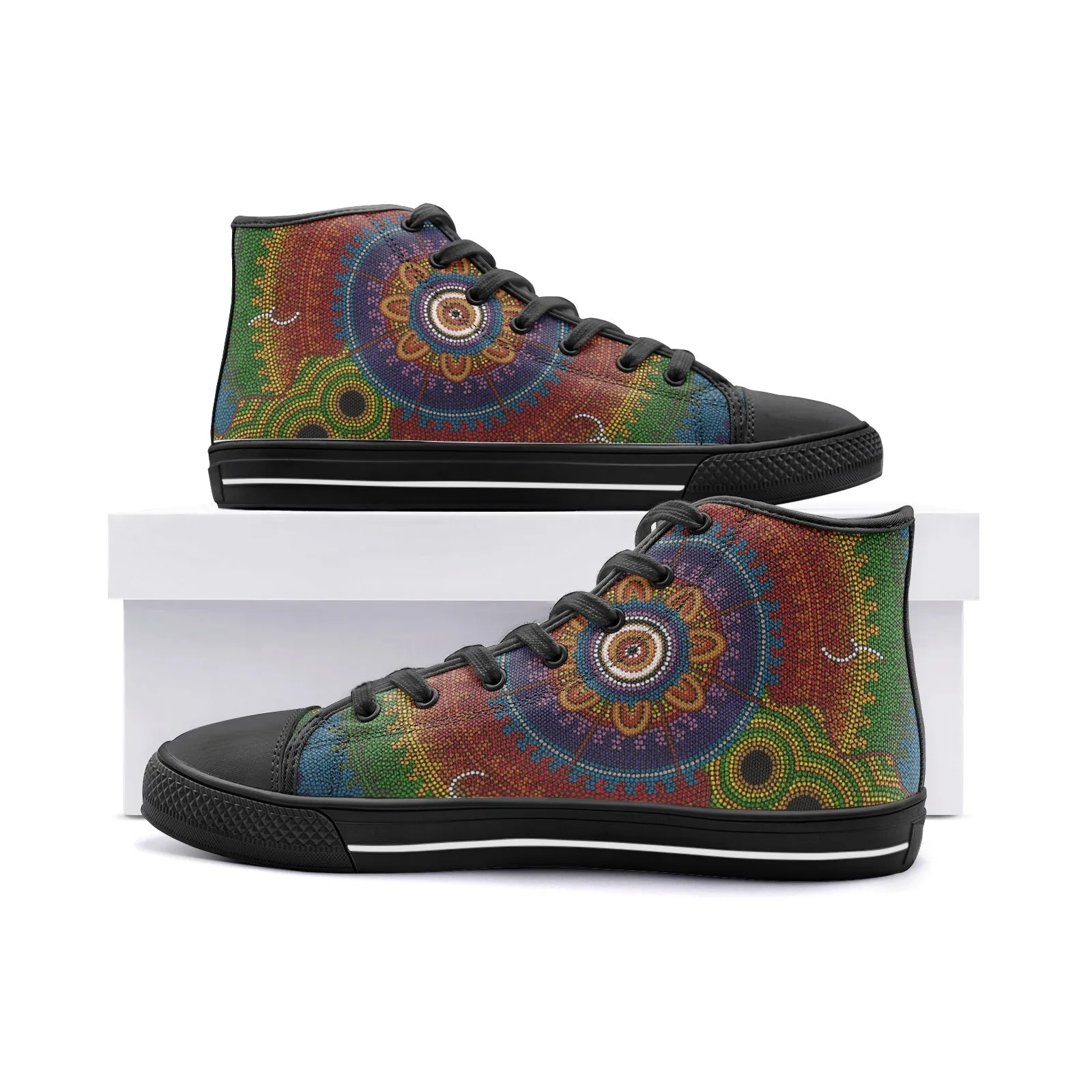 Indigenous Designed High Top Canvas Shoes
