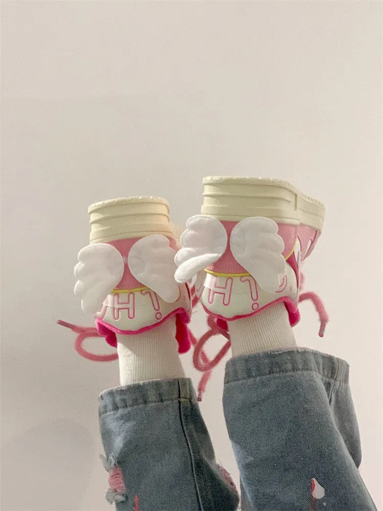 JOSKAA 2024 kawaii Angel Wings Sneakers Shoes - Kimi