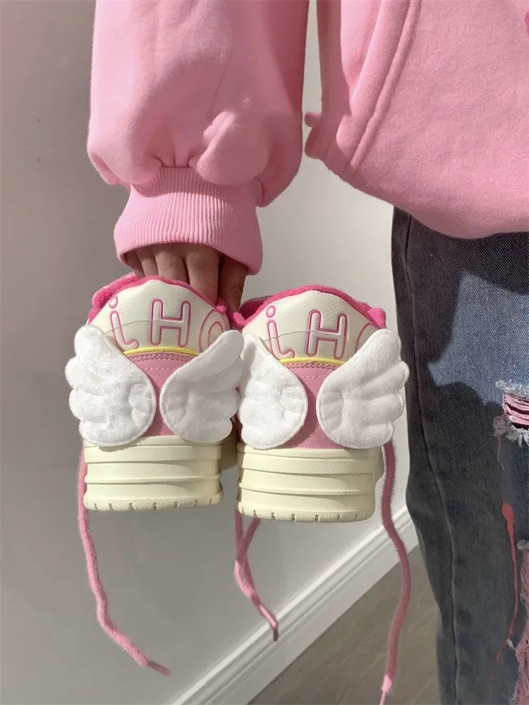 JOSKAA 2024 kawaii Angel Wings Sneakers Shoes - Kimi