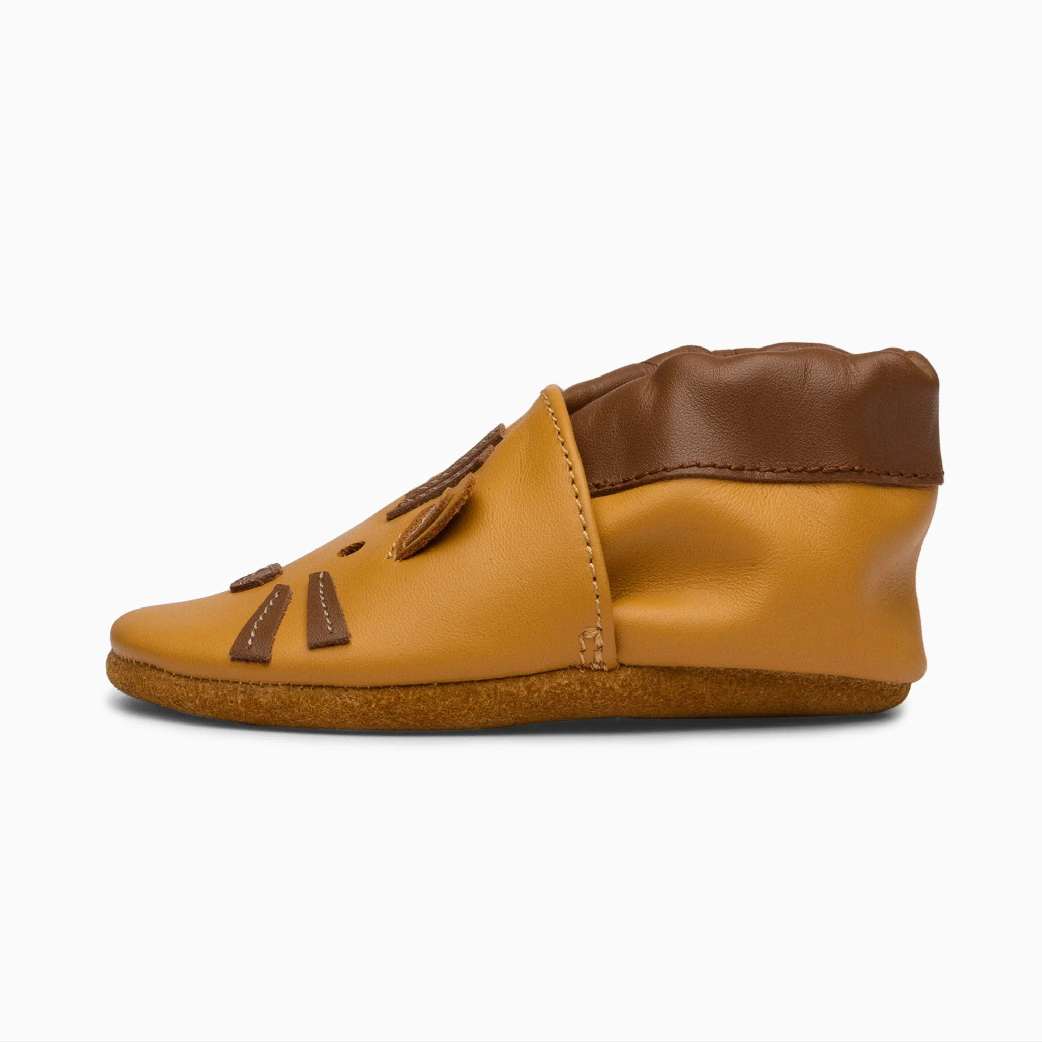 King Brown Leather Baby Shoe - Brown