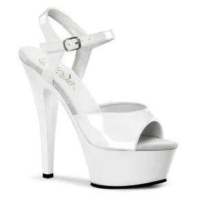 KISS-209 White Platform 6 Inch Heel Pole Dancing Shoe