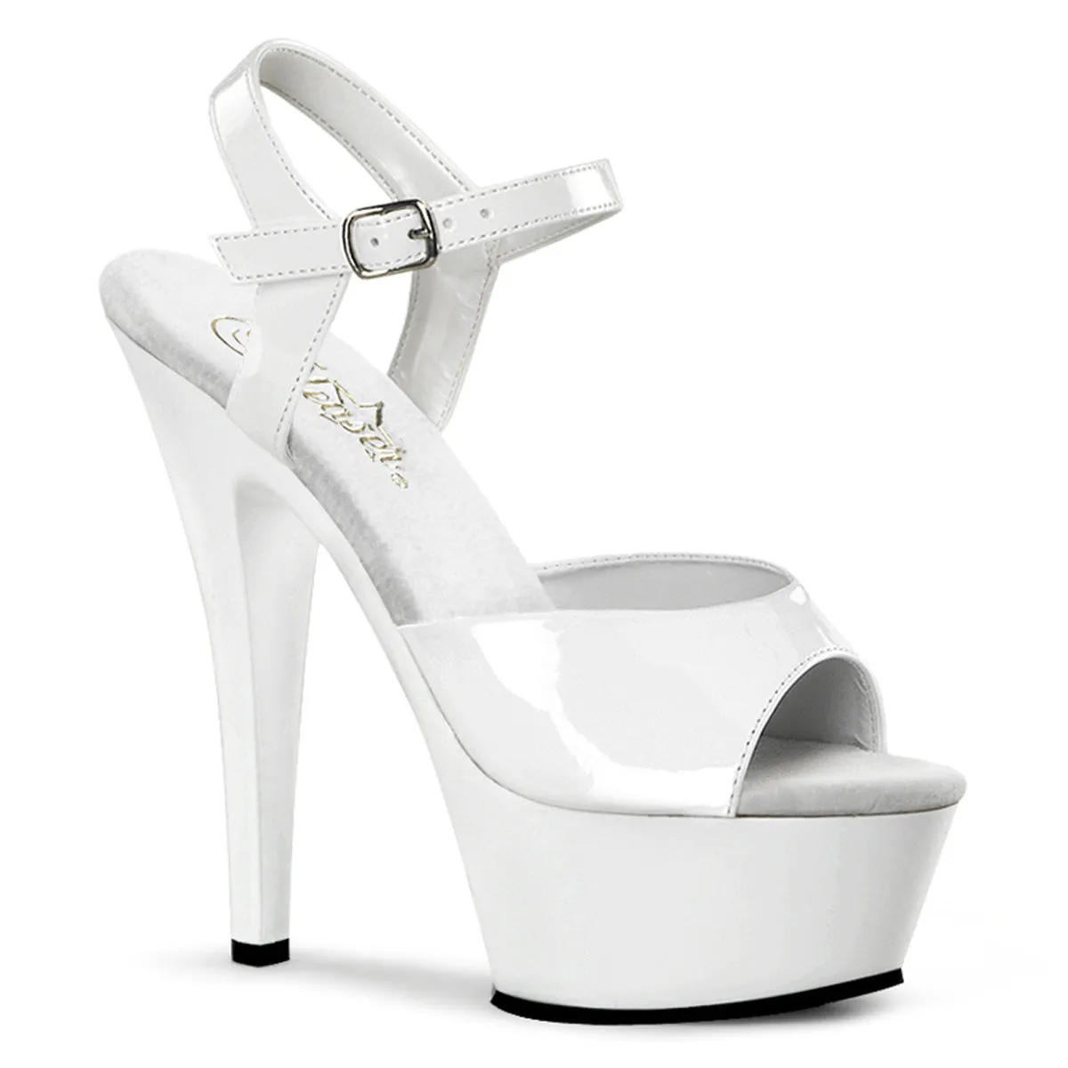 KISS-209 White Platform 6 Inch Heel Pole Dancing Shoe