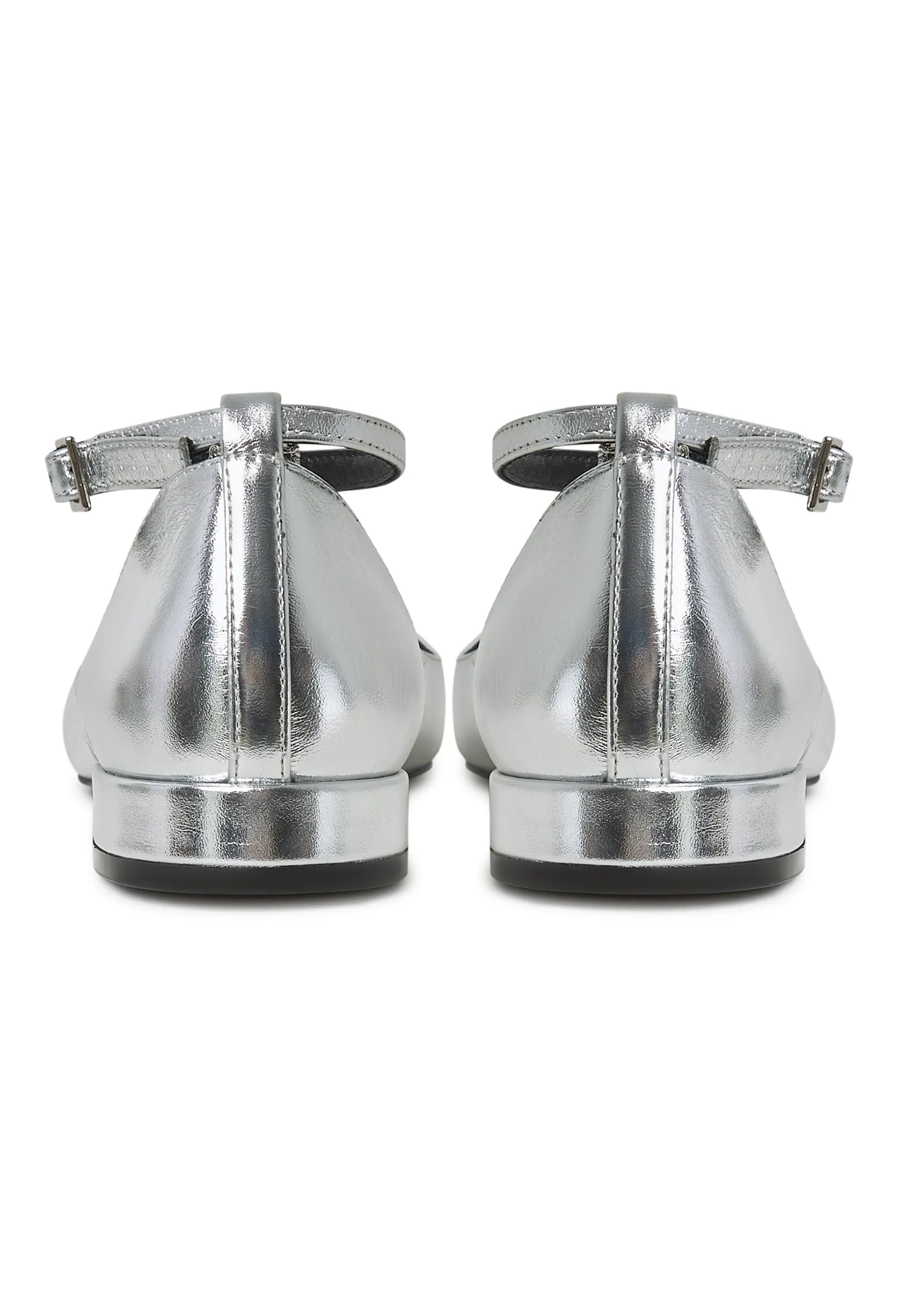 Leather Ballerinas Clara - Silver