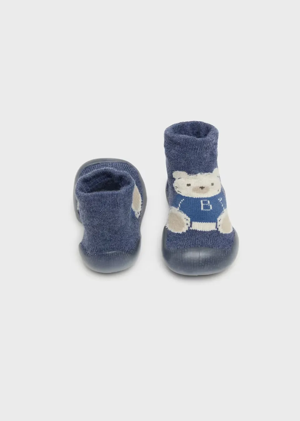 Mayoral Infant Sock Shoes 9781 Blue Teddy