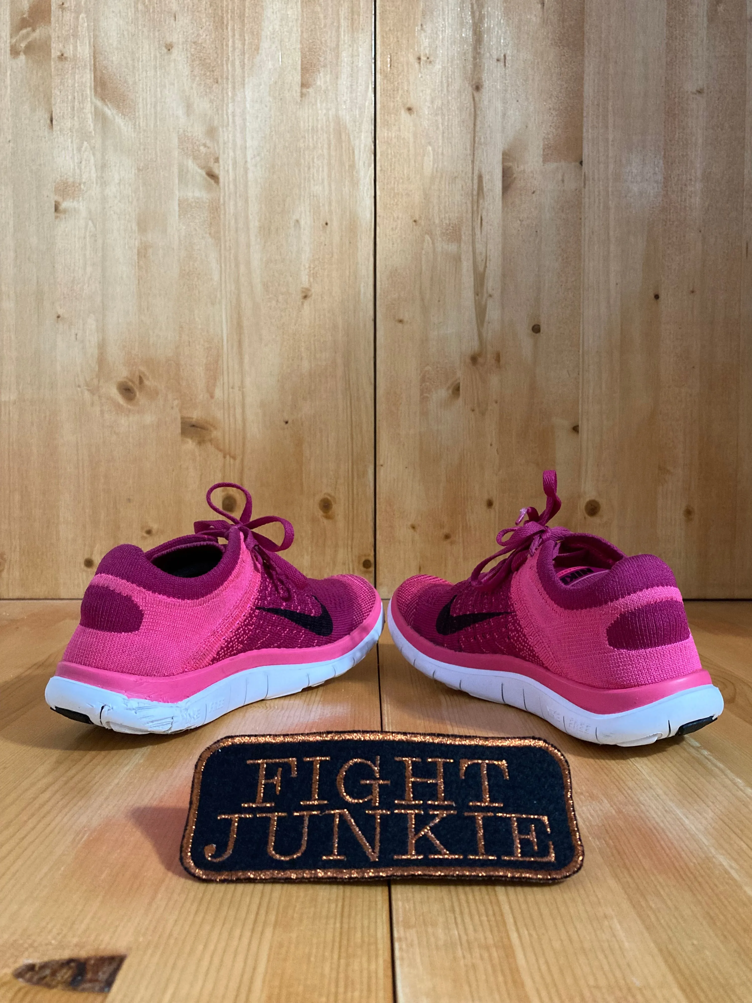 NIKE FREE 4.0 FLYKNIT Women Size 6.5 Running Training Shoes Sneakers Pink 631050-601