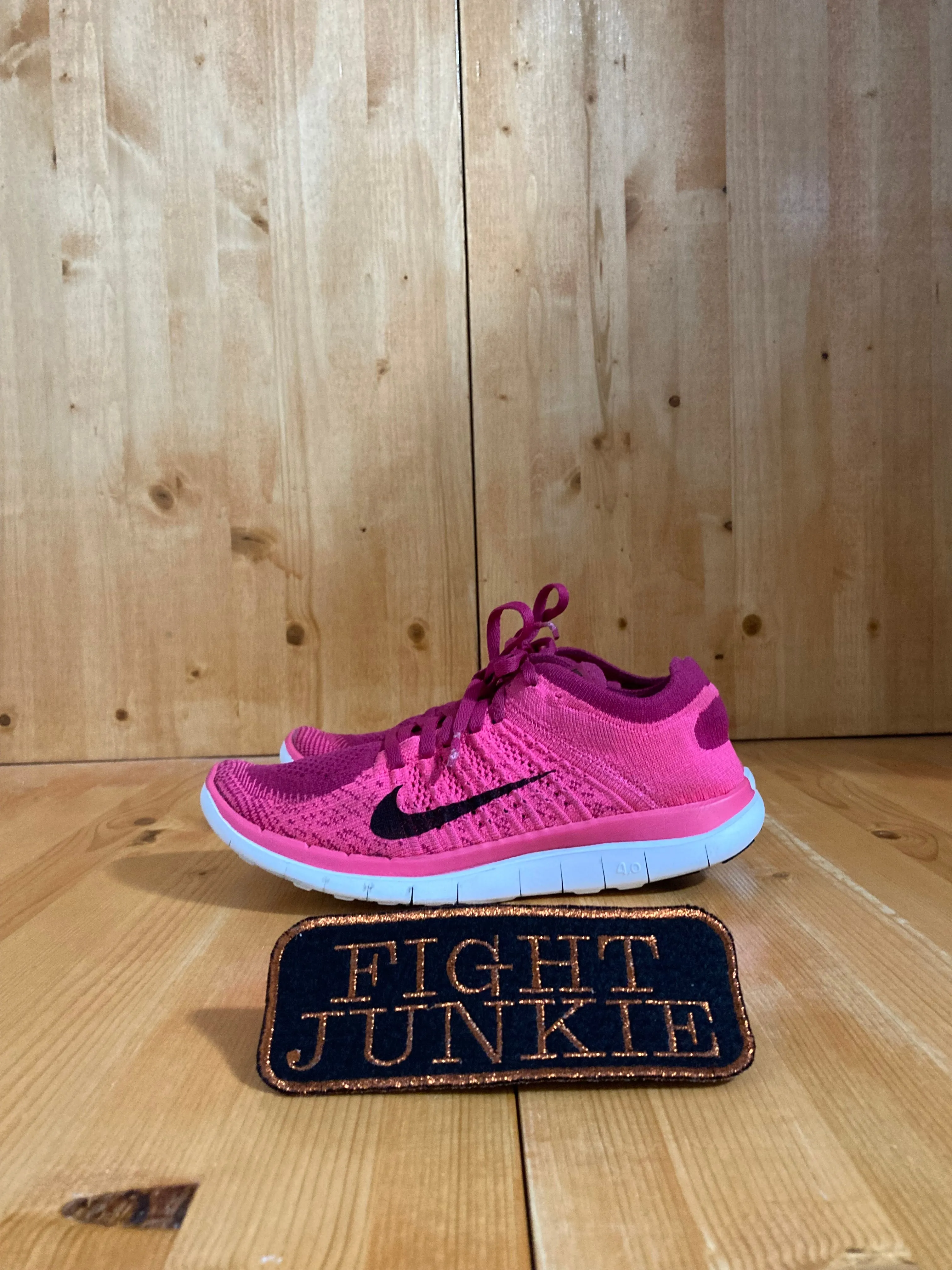 NIKE FREE 4.0 FLYKNIT Women Size 6.5 Running Training Shoes Sneakers Pink 631050-601