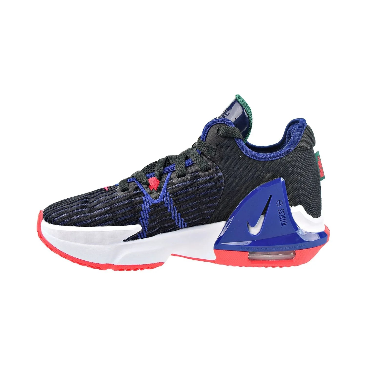 Nike Lebron Witness 6 (GS) Big Kids' Shoes Black-Siren Red-Deep Royal Blue